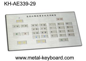China Customized Rugged Industrial Metal Keyboard for Charging Kiosk with 29 Keys factory