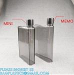 Square Purse Flat Slim Water Bottle, Memobottle, Cups for Outdoor Sports Camping
