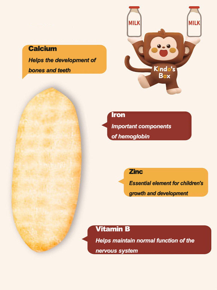 No Added Preservatives Healthy Snacks Round Sandwich Children'S Rice Crackers