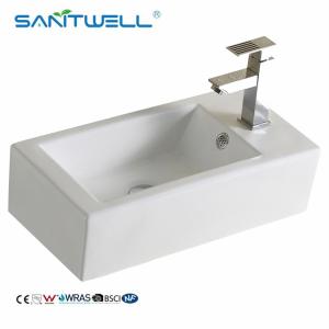 China AB8399 Wholesale factory matte color small size with faucet hole ceramic household hotel office lavabo sink factory