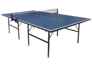 China Blue Top Portable Table Tennis Table 2740*1525*760 Size With Multiple Density Fiberboard factory