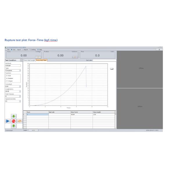 Push And Pull Testing Machine For Materials 1167x700x1770mm Host Size 500Kg Force Value Sensor Capacity