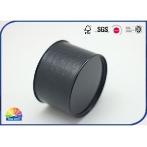 Black Imitation Crocodile Leather Surface Composite Paper Tube With Stainless