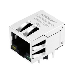 China X Mutiple XRJG-01J-1-E11-210 Compatible LINK-PP LPJ0025GANL 10/100 Base-T Female RJ45 Magnetic Jack Tab Down Yellow/Green Led factory