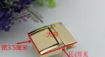 Bag hardware zinc alloy gold metal press locks for laptop bags