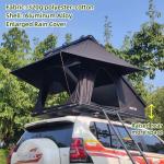 Durable Waterproof Aluminum Rooftop Tent With Grey Black Color