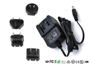 China AC DC Wall Mount Interchangeable Plug Power Adapter Input 50hz / 60hz 12V 0.5A factory