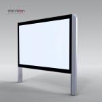 Pole Mount 1500mm Stand City light Boards For Street Advertising