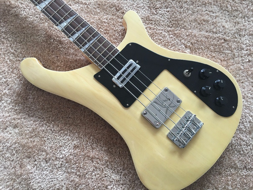RIC BASS GUITAR 4003 Natural color set in neck Rosewood fingerboard shark inlay with custom bridges
