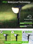 2200mAh 10W LED Solar Landscape Spotlights IP65 Waterproof 3300k
