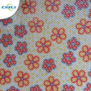 China Shinnning Synthetic Leather Fabric Floral 0.7±0.1mm Thickness Precision Cutting factory