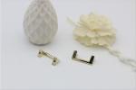 Purse bag accessories light gold 20 mm arch screw button bridge metal buckle for