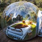 1mm PVC Transparent Bubble Tent With Tunnel Inflatable Camping Tents