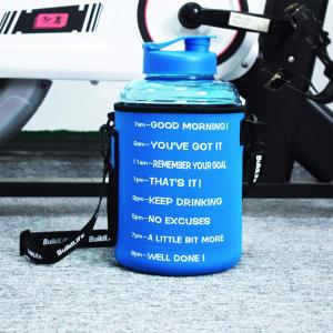 China 128oz Blue Neoprene Water Bottle Carrier With Adjustable Shoulder factory