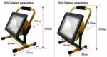 4400mah Handle Industrial LED Flood Lights Battery Powered IEC / EMC / LVD