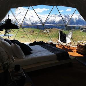 China Steel Frame Transparent pvc Geodesic Garden house dome igloo tent factory