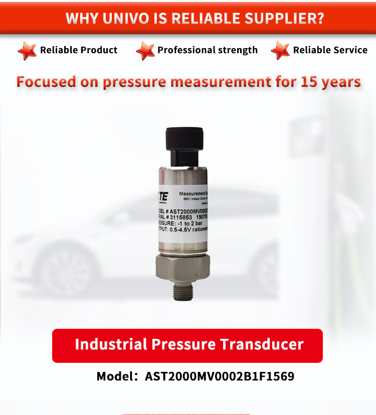 0.5-4.5V Ratiometric Output Pressure Transducers -1 to 2 Bar Range for Liquids and Gases
