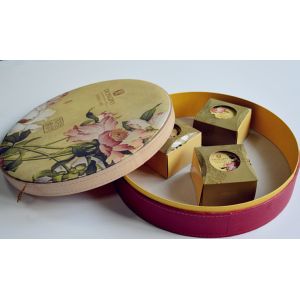 China fancy quanlity round gift tea box on sale