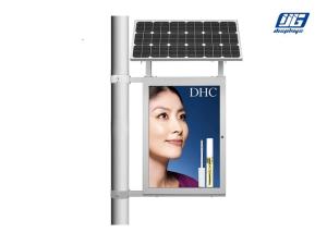 China Single Pole Solar Light Box Poster Advertising Staion Green Power 45W Solar Panel factory
