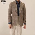 End Men's Plaid Woolen Suit Jacket Vintage Italian Winter Clothing Length