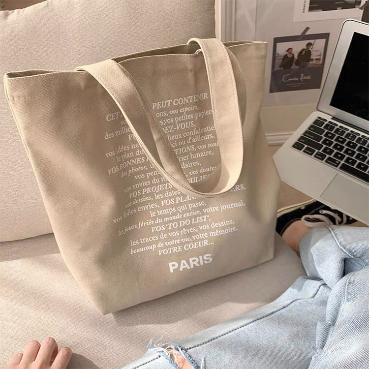 Single Shoulder Portable Cotton Tote Shopping Bag with OEM Service and Pantone Colors