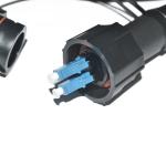 Outdoor IP67 Fiber Optic Cable Patch Cord ODVA LC Duplex 2M Waterproof SM / MM
