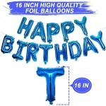 Gold Aluminum Foil Happy Birthday Balloons Banner for Birthday Party Decoration