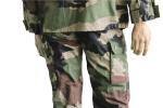 Functional French Military Uniform Collared Jacket and Trousers for Outdoor