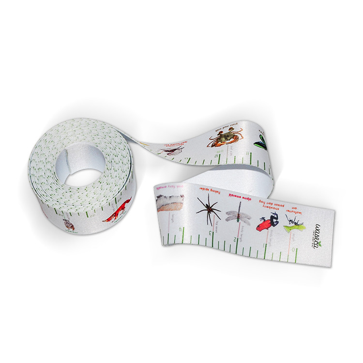 Fancy Durable Soft CMYK Printing Nylon Cloth Fabric Body Measuring Band Material Flexible Custom Tailor Tape Measure