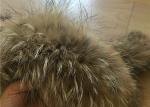 Raccoon Fur Collar Soft fluffy Smooth Natural Color Large Long Collar Detachable