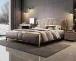 Luxurious Hotel Bedroom Furniture Solid Wood King Size Beds