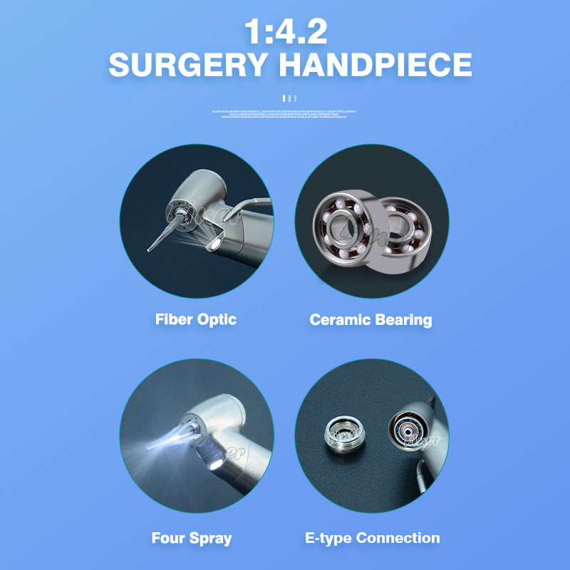 External Water Spray Dental Electric Surgery 1:4.2 Fiber Optic Handpiece