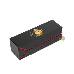 China Luxury Design Magnetic Rigid Cardboard Paper Gift Single Red Wine Box Packaging Custom Logo factory