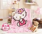 Cute Animal Print Flannel Baby Blanket Screen Printing 100% Polyester Microfiber