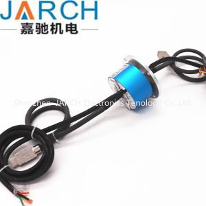 China 4 Circuits 10A USB 2.0 HDMI Slip Ring 250RPM Speed With Power Supply Slipring factory