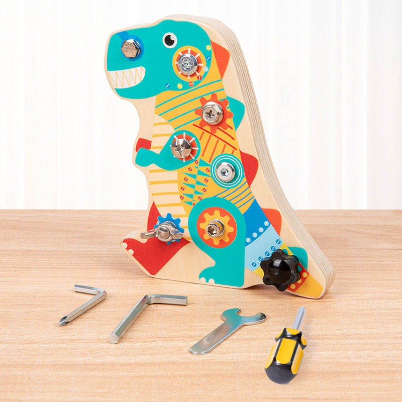 Kids Learning Fun Montessori Early Education Wooden Nut Disassembly and Assembly Tool