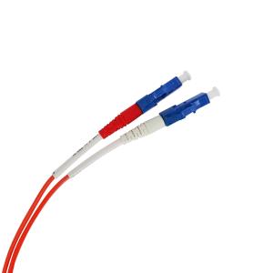 China OM1 LC Fiber Optic Patch Cord Multi Mode Duplex 20 Meter Length factory