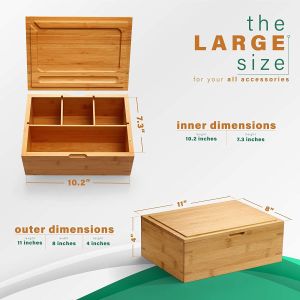 Custom Stash Box Large with Rolling Tray Storage Box Premium Quality Design Wood