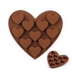10 Cavities 3D Heart Chocolate Bomb Silicone Molds