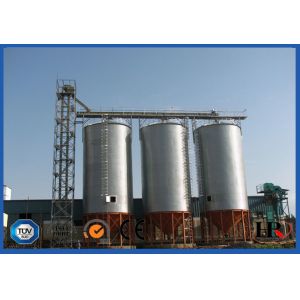 China Corrugated Hot Dip Galvanized Steel Grain Silo With Temperature Moisture Inspection Sensor on sale