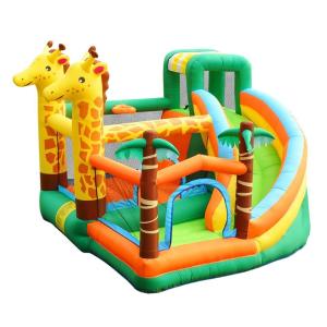 China 0.55mm PVC Inflatable Trampoline Jumping Castle Deer Inflatable Amusement Park factory