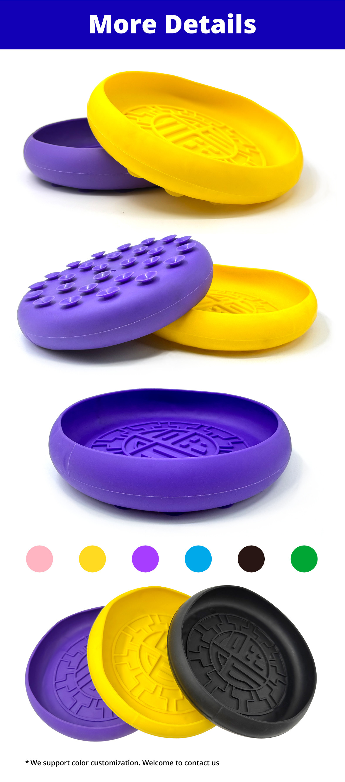 Calming Easy To Clean Silicone Lick Bowl For Dogs Cats Slow Feeding