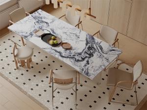 China Polished Sintered Stone Slab 1600x3200mm for Dining Room factory