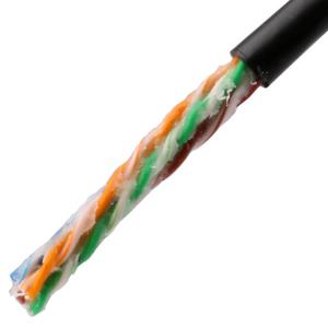 China Cat5e UTP Outdoor PE+PVC Filling Glue 24AWG Solid Network Cable 1000FT factory