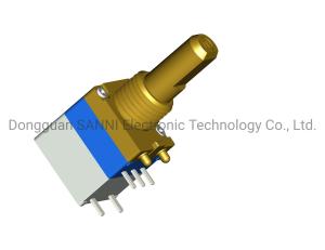China Rotary 10k Ohm Potentiometer , Metal Shaft B Taper Potentiometer RV9C11NS factory