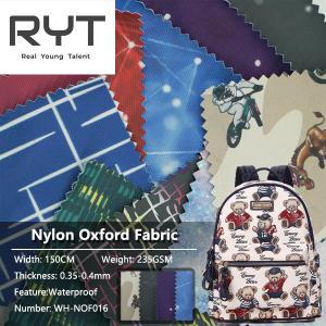 China 100% Nylon Printing Coating Waterproof Durable Fabric For Backpack 0.35-0.4mm factory