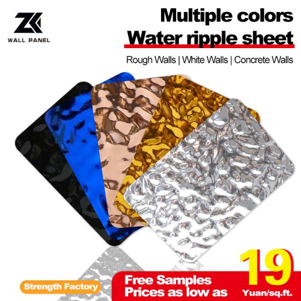 Water Ripple Panel Free Sample 1220*2440*5/8mm Flame Retardant Bamboo Charcoal