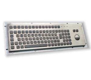 China IP65 / IK07 Panel Mount Keyboard F7-TB38 With 38mm Stainless Steel Trackball factory