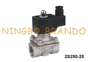 China 2S250-25 1 Inch 2 Way NC Stainless Steel Water Solenoid Valve 24V 220V factory