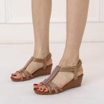 BS124 Roman Retro Wedge Sandals Female Summer 2021 New National Style Word With